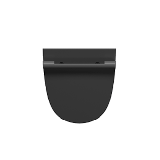 Mynd af GSI lok á þvagskál 350x310mm Svartur matt