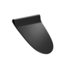 Mynd af GSI lok á þvagskál 350x310mm Svartur matt