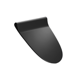 Mynd af GSI lok á þvagskál 350x310mm Svartur matt