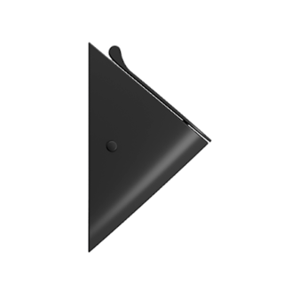 Mynd af GSI lok á þvagskál 350x310mm Svartur matt