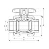 Mynd af PVC Kúluloki m/2 Unionum 1 1/4"