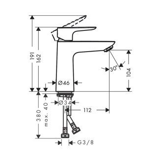 Mynd af Hansgrohe Talis E 110 handlaugartæki Króm