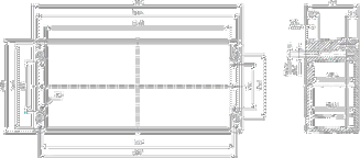 Mynd af Box ál grátt 164x364x91mm