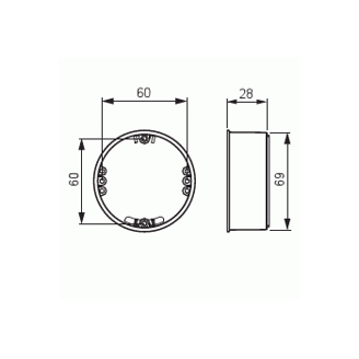Mynd af Framlenging á ABB rofadós 28mm