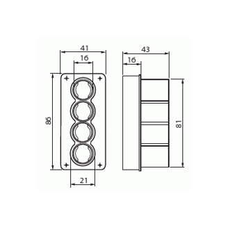 Mynd af Plötuhólkur ABB 4x16mm