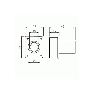 Mynd af Plötuhólkur ABB 1x16mm