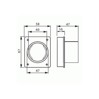 Mynd af Plötuhólkur ABB 1x40mm