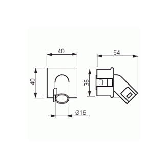 Mynd af Plötuhólkur ABB 1x16mm 45°