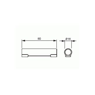 Mynd af Rörahólkur ABB 16mm