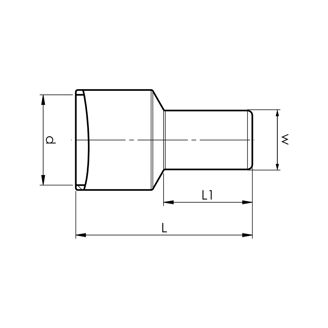 Mynd af Endahulsa aleinangruð  4-6mm²