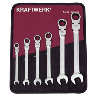 Mynd af Kraftwerk skralllyklasett 8-19mm 6stk