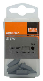 Mynd af Skrúfbiti TR8 L25 mm Torx m.gati 5 í pak