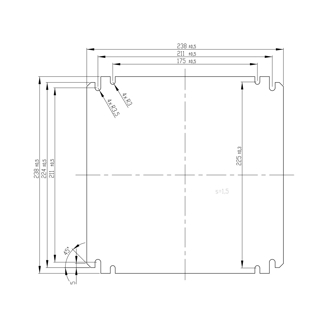 Mynd af Tækjaplata EK 238x238mm