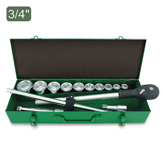 Mynd af 14 hluta Topplyklasett 3/4"