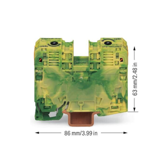 Mynd af Raðtengi 35mm² Power clamp G/G