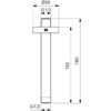 Mynd af Ideal Standard IDEALRAIN sturturör í loft 150mm Svartur matt