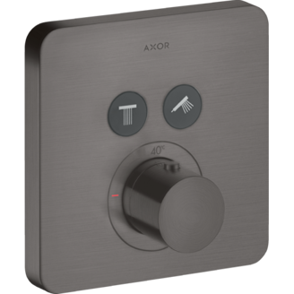 Mynd af AXOR ShowerSolutions hitastillir innbyggður Svart burstað króm