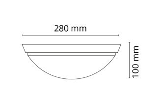 Mynd af CALANDO LED loftljós 10W Hvítt 280mm