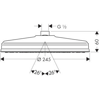 Mynd af AXOR Montreux sturtuhaus Ø240mm Króm