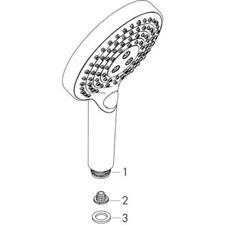 Mynd af Hansgrohe Raindance Select S handsturta Ø120mm Svart burstað króm