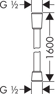 Mynd af Hansgrohe Isiflex sturtubarki 160cm Burstað Brons