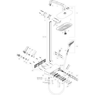 Mynd af Hansgrohe Raindance Select E 300 3jet sturtusett Króm