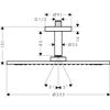 Mynd af AXOR ShowerSolutions 1jet sturtuhaus í loft Ø350mm Burstað brass
