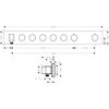 Mynd af AXOR ShowerSolutions Select 670/90 innb. hitastillir Burstað brass