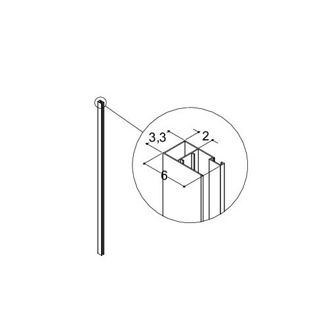 Mynd af Dansani framlengingarprófíll 2cm svartur matt