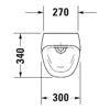 Mynd af Duravit DuraStyle Þvagskál m. þurrlás tengd í bak