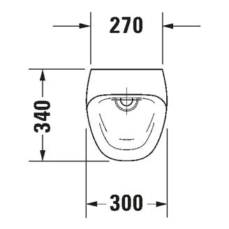 Mynd af Duravit DuraStyle Þvagskál m. þurrlás tengd í bak
