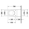 Mynd af Duravit Starck 3 vegghengt salerni f. fatlaða 36x70cm