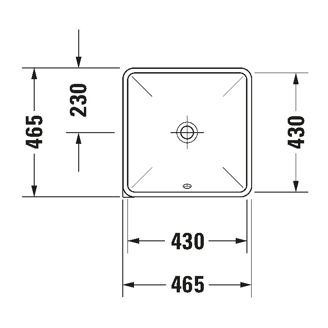 Mynd af Duravit Starck 3 handlaug 465x465mm undirlímd
