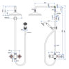 Mynd af Burlington Eden Thermostatic sturtusett m. handsturtu Króm