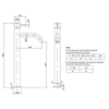 Mynd af Crosswater MPRO handlaugartæki 361mm Burstað stál