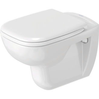 Mynd af Duravit D-Code vegghengt salerni m. hæglokandi setu Hvítur glans