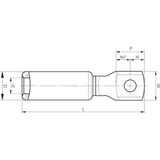 Mynd af Strengskór Ál/Cu   35mm² M8