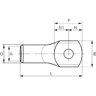Mynd af Strengskór Cu  16mm²  M5