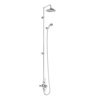 Mynd af Burlington Avon Thermostatic sturtusett Ø180mm Króm
