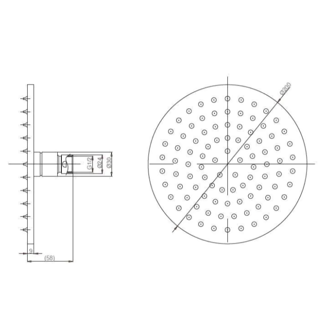Mynd af Crosswater MPRO sturtuhaus Ø200mm Svartur matt