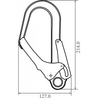Mynd af KRATOS tengitaug m. stálkrók 1,8m 22kN