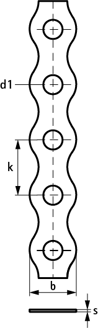 Mynd af Ryðfrítt stálband 12x0,8mm. L =10 m.  (AISI 316)