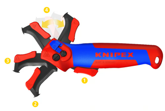 Mynd af Knipex afeinangrunarhnífur