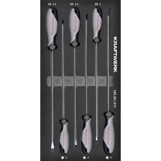 Mynd af BT Line bakki í skáp m. skrúfjárnum 250mm 6 stk
