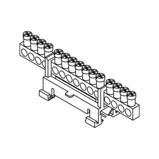 Mynd af Tengikubbur lóðréttur 15x16mm² Blár