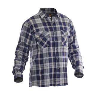 Mynd af Jobman vatteruð flannel vinnuskyrta