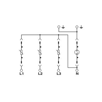 Mynd af Yfirspennuvörn 3f. PE T1/T2