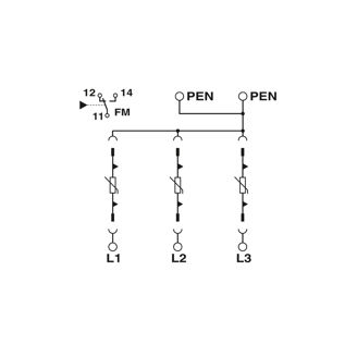 Mynd af Yfirspennuvörn 3f. PEN T1/T2 m/vöktun
