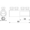 Mynd af Tengihólkur skrúfaður Al/Cu 10-50mm²