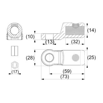 Mynd af Strengskór skrúfaður Al/Cu 10-95mm²